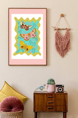 Moths and Butterflies botanical illustrations, magic art print, boho Aesthetic, Butterfly art print, Cottagecore Nature print, moths giclee