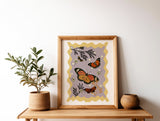 Monarch Butterfly Wall art, magic art print, boho Aesthetic, Butterfly art print, Cottagecore Nature print, moths giclee BFL343