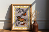 Monarch Butterfly Wall art, magic art print, boho Aesthetic, Butterfly art print, Cottagecore Nature print, moths giclee BFL343