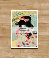 Japanese Propaganda Postcards set, Vintage style printing, Tricolor printing style, Colorful Art Prints, Postcard set of six, PSC040