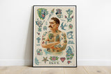 Old School Tattoo Poster