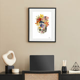 Dry Flowers Skull Print
