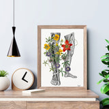 Flowers on my Legs Print