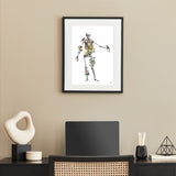 Human Skeleton with blue birds