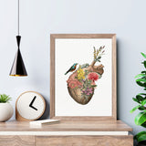 Wild Flowers Heart Print