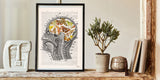 Butterflies and Moths on my brain Print