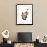 Wild Flowers Heart Print