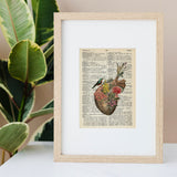 Wild Flowers Heart Print