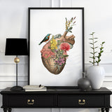 Wild Flowers Heart Print