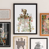 Human Skeleton Full of nature Print