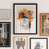 Dry Flowers Skull Print
