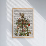 Human Skeleton Full of nature Print