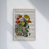 Flowers on Skull print.