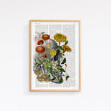 Flowers on Skull print.