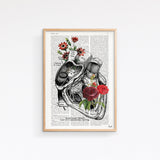 Heart with Roses Print