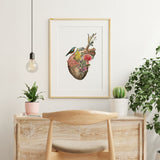 Wild Flowers Heart Print
