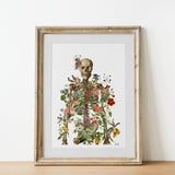 Human Skeleton Full of nature Print