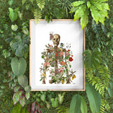 Human Skeleton Full of nature Print