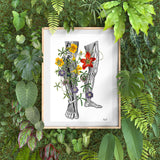 Flowers on my Legs Print