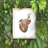 Wild Flowers Heart Print