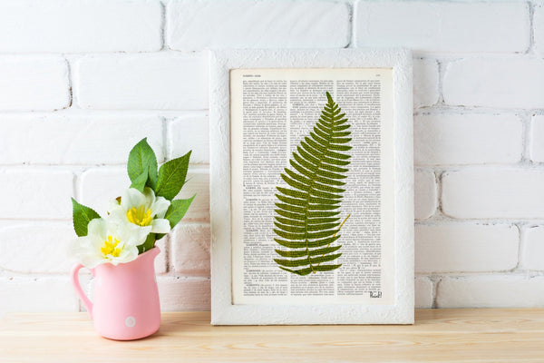 Green fern n01 art print