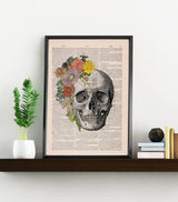 Flowers on Skull Nature Inspired Print
