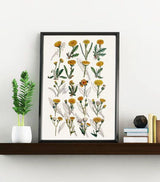 Christmas Svg,  Gift for her, Christmas Gifts for mom, Wall art print,  Dandelion Wild flower collection white paper print  BFL214WA4