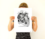 Heart in black