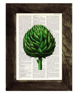 Christmas gift,  Wall art prints, Book print unique gift, Kitchen wall art, Artichoke Botanical studio, Art prints BFL073