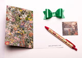 Butterflies and Wine bottle collage art print