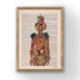 Girl power flowery body Feminist Wall Art