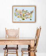 United States Flowers Botanical Map