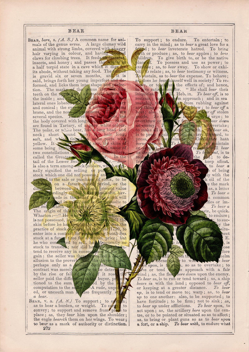 Floral Bouquet of Anemones and Roses