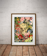 Huge Flowers Skull Poster