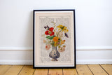 Naturalistic Floral Bouquet with insects