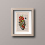 Blue Butterflies Anatomical Heart