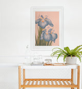 Blue Iris flowers Poster