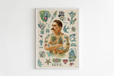 Old School Tattoo Poster