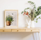 Bees and Butterflies over Lobelia Print