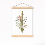 Soft colors wild flowers Spine Print