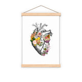 Floral White Heart