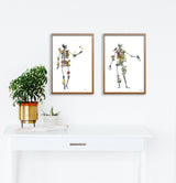 Tropical Plants Skeleton Print