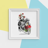 Heart with Roses Print