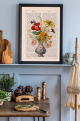 Naturalistic Floral Bouquet with insects