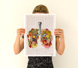 Wall art Flowery Lungs Print - Breathe art - Doctor gift - Science student gift - stop smoking encouraging art - Anatomy Print - SKA062PA3