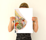 Colourful Breast Print