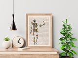 Tropical Plants Skeleton Print