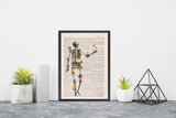 Tropical Plants Skeleton Print
