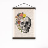 Flowers on Skull Nature Inspired Print