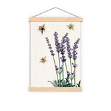 Bees with Lavender Print